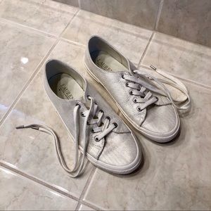 Shimmery White Sneakers